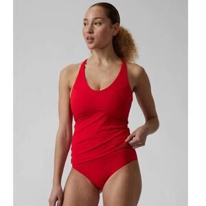 NWT Athleta Triangle Tankini Bikini top - SMALL D-DD - matador red - SMALL D/DD